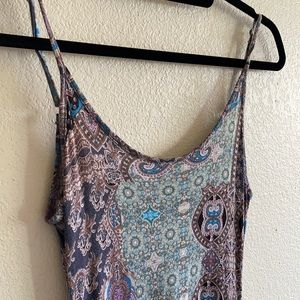 Staring at Stars maxi dress, purple paisley, form fitting